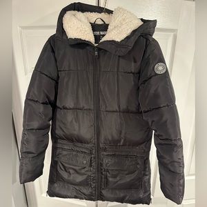 Steve Madden Parka Insulated Weather Resistant Quilted Mid-Length Puffer Jacket